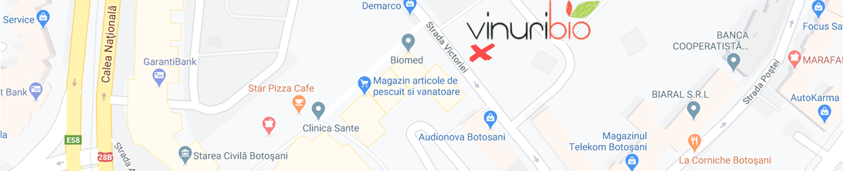 Harta magazin VinuriBIO.ro